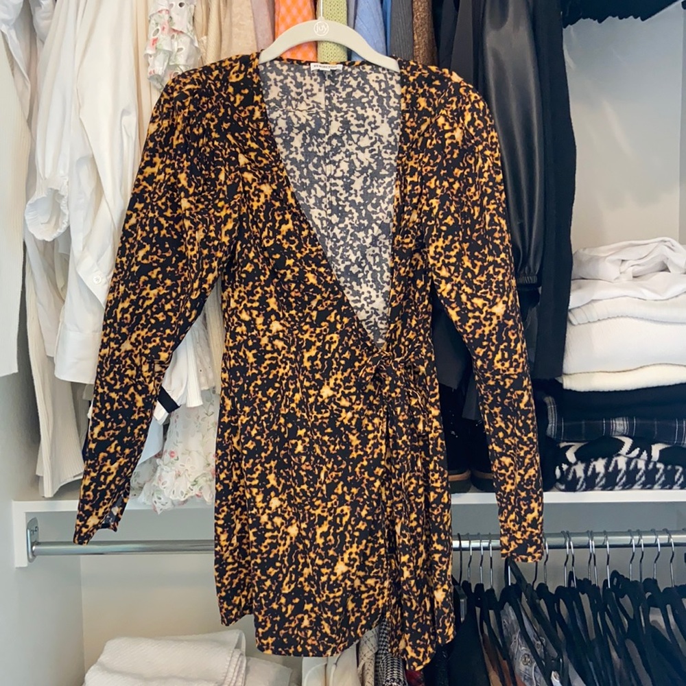 We Wore What printed wrap dress